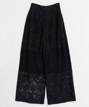 【25SPRING PRE-ORDER】Lace Fabric Docking Pants