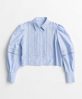 【26AUTUMN PRE-ORDER】Pintuck Lace Blouse