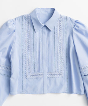 【26AUTUMN PRE-ORDER】Pintuck Lace Blouse