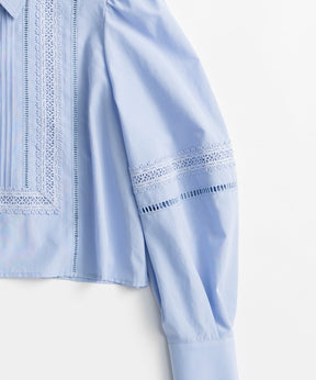 【26AUTUMN PRE-ORDER】Pintuck Lace Blouse