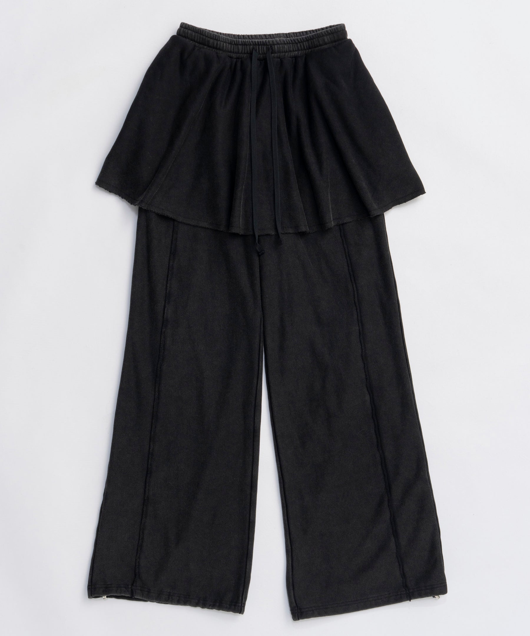 [25WINTER PRE-ORDER] Flared Skirt Layered Sweatpants