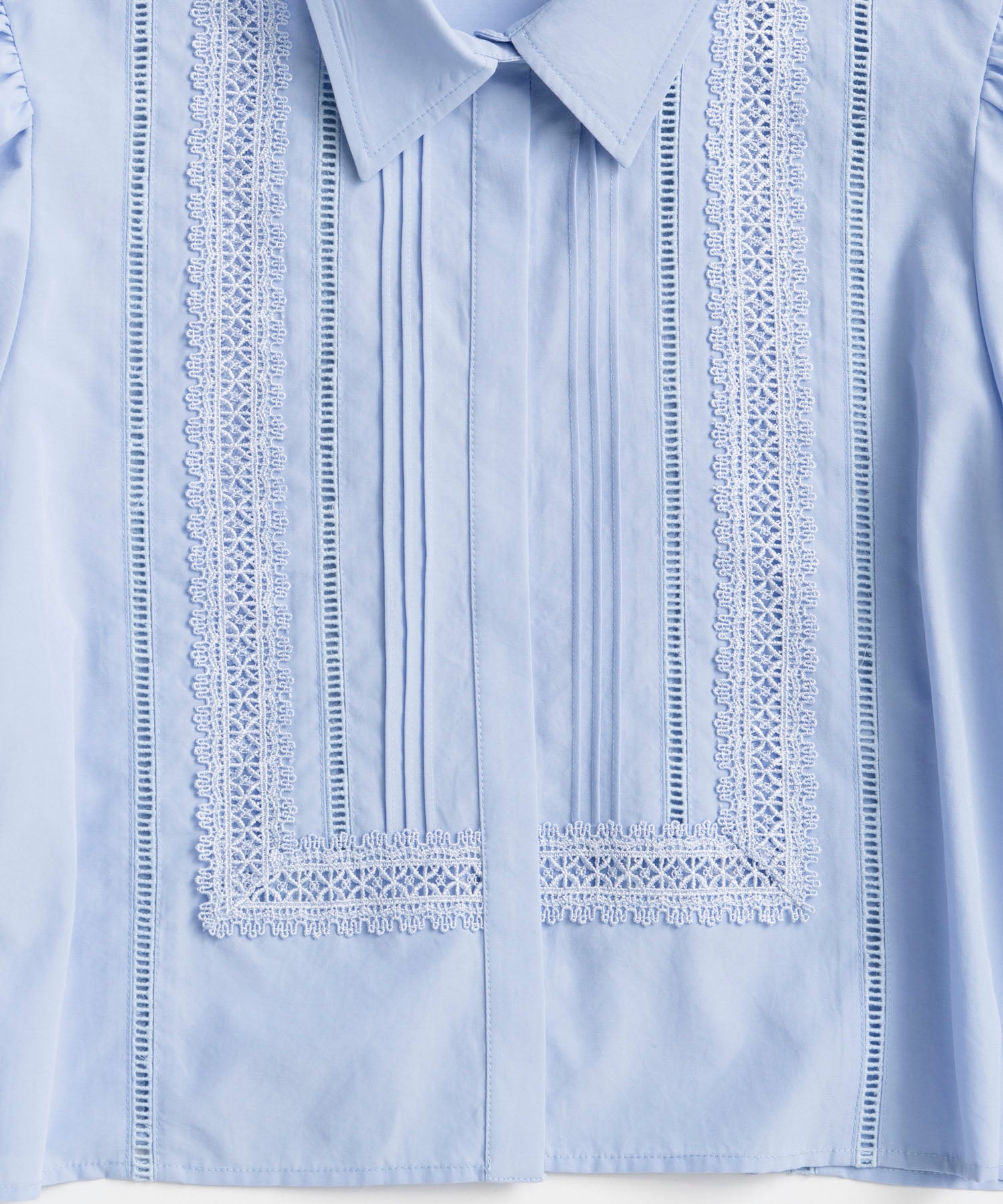 【26AUTUMN PRE-ORDER】Pintuck Lace Blouse