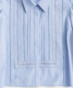 【26AUTUMN PRE-ORDER】Pintuck Lace Blouse