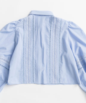 【26AUTUMN PRE-ORDER】Pintuck Lace Blouse