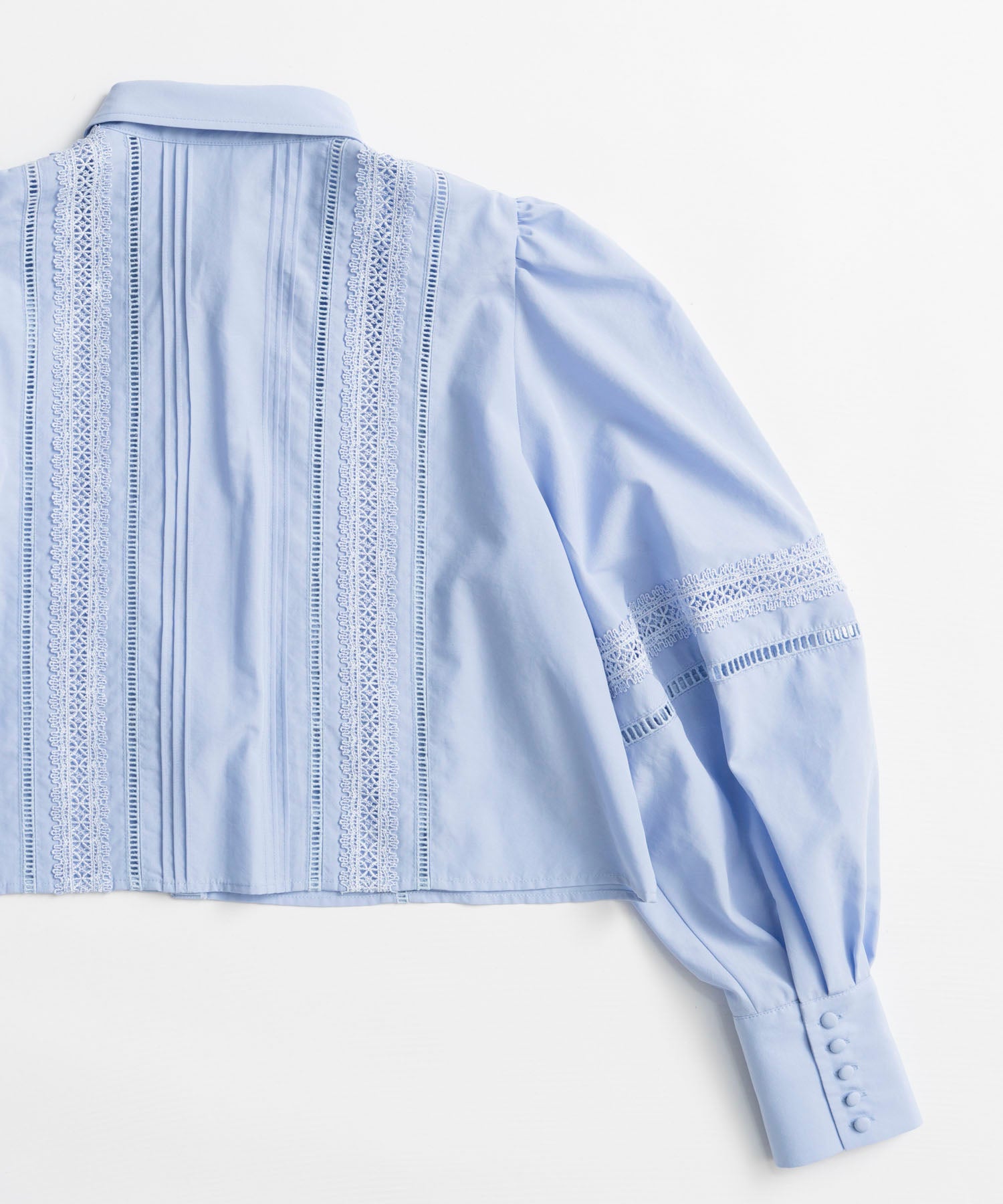 【26AUTUMN PRE-ORDER】Pintuck Lace Blouse