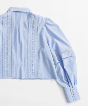 【26AUTUMN PRE-ORDER】Pintuck Lace Blouse