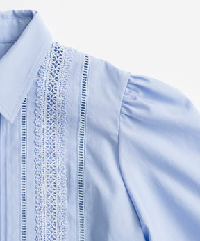 【26AUTUMN PRE-ORDER】Pintuck Lace Blouse
