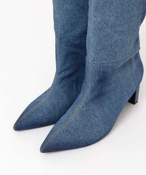 Pointed Wide Long Boots