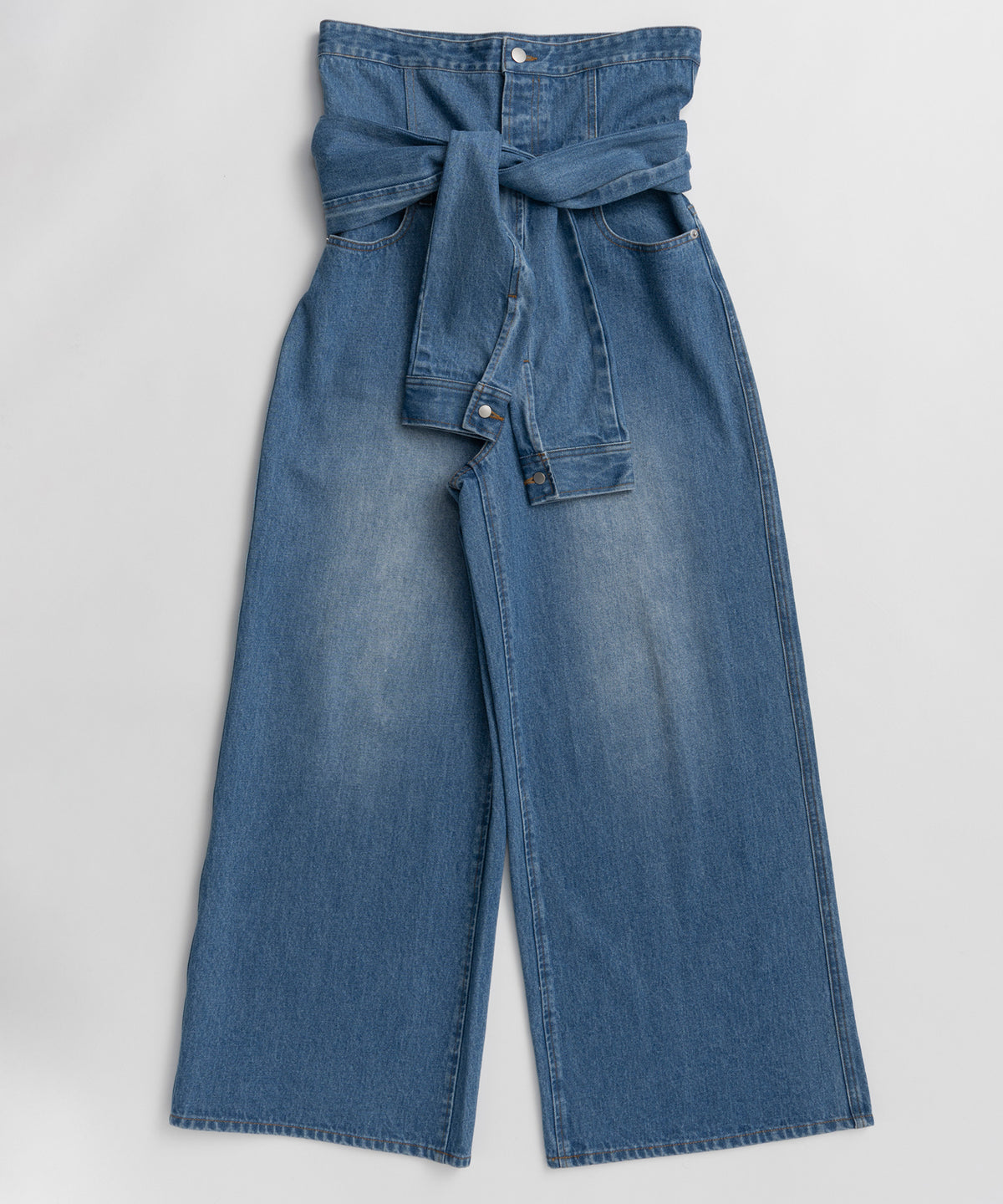 2WAY High-Waist Wide Denim