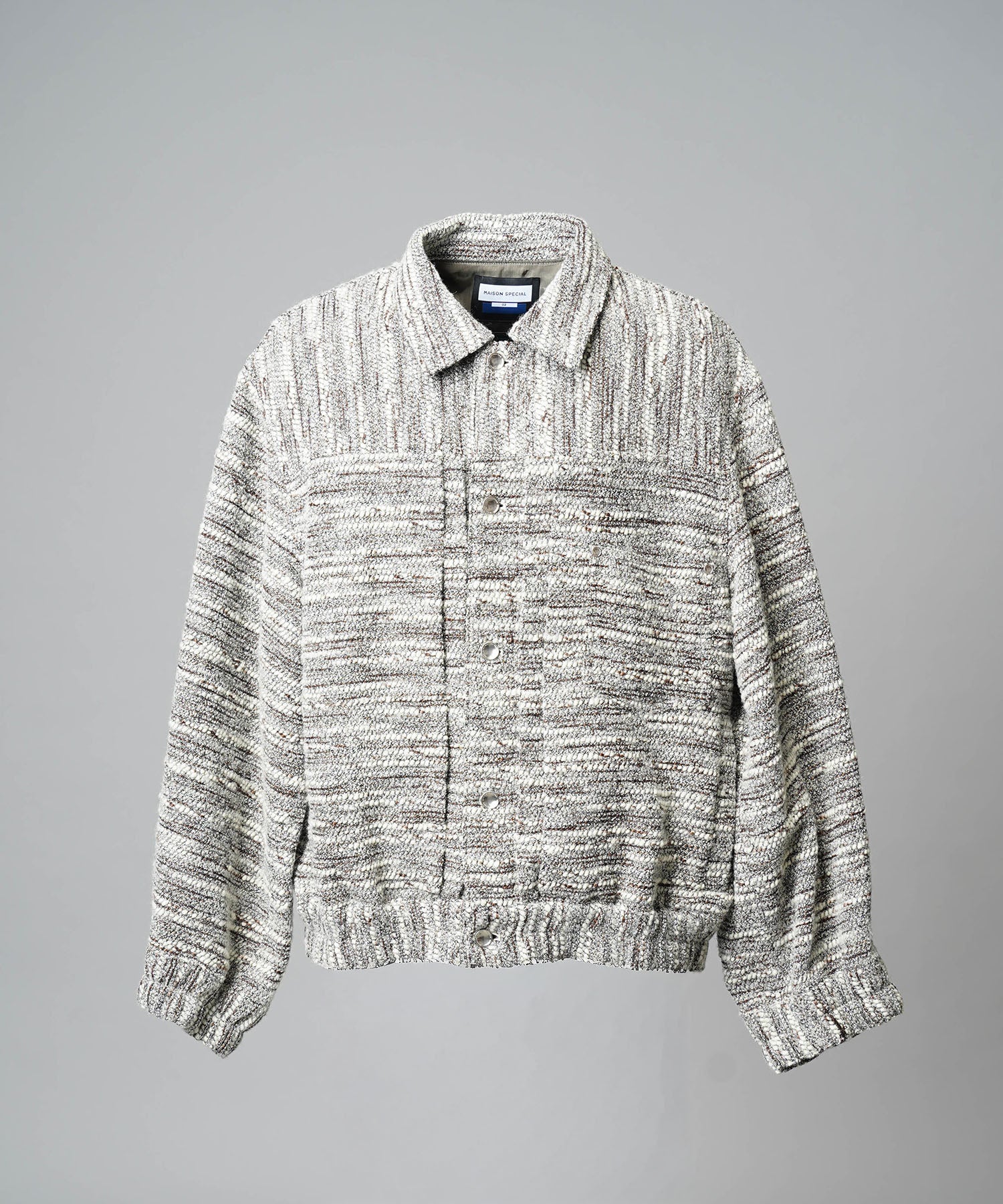 [Italian Dead Stock Fabric] Prime-Over Switching Stand Blouson