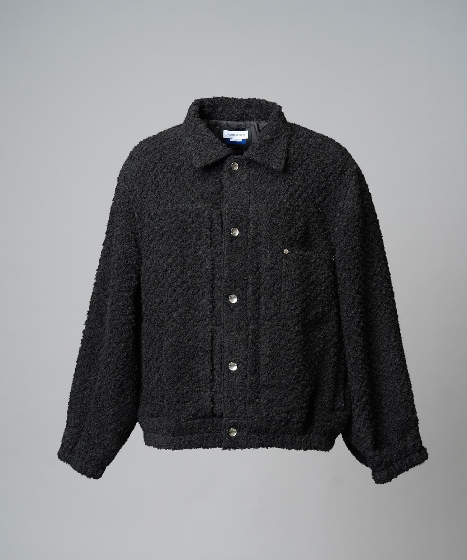 [Italian Dead Stock Fabric] Prime-Over Switching Stand Blouson