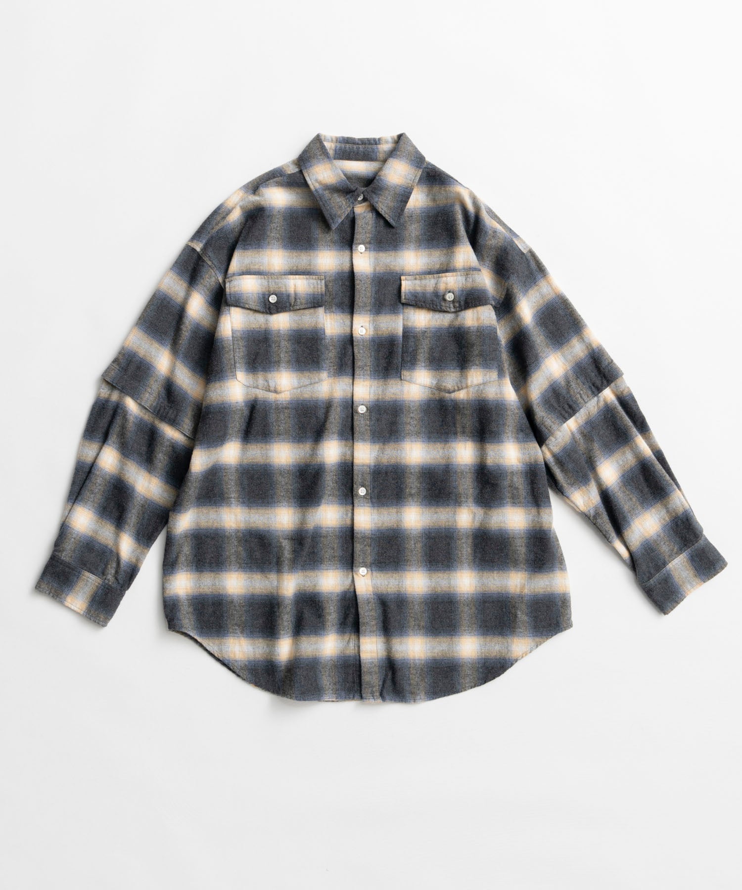 【26AUTUMN PRE-ORDER】2WAY Check Overshirt
