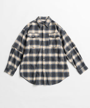 【26AUTUMN PRE-ORDER】2WAY Check Overshirt