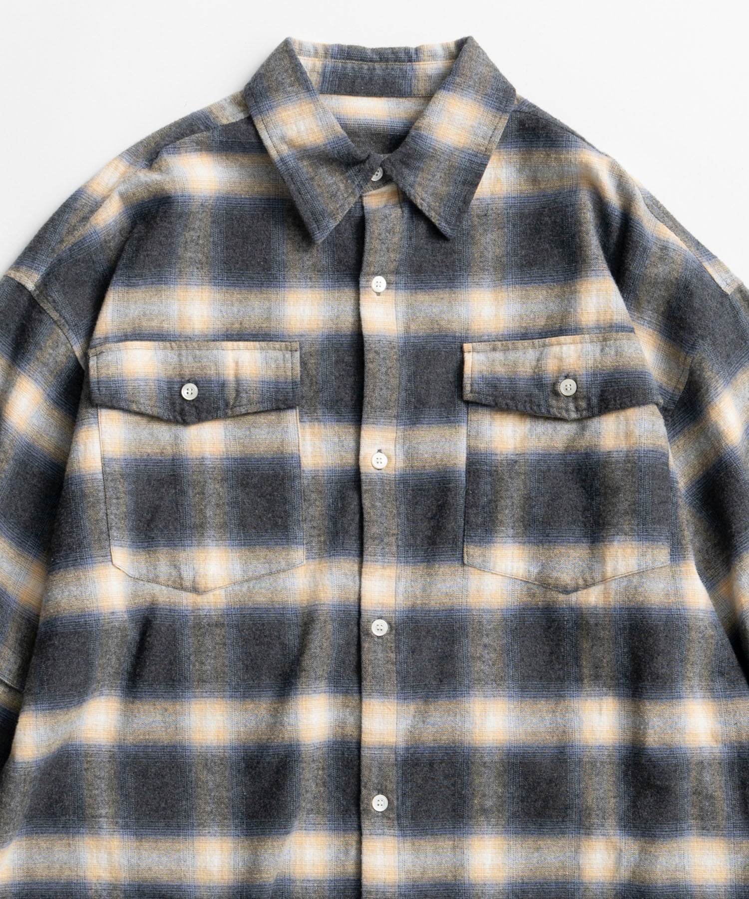 【26AUTUMN PRE-ORDER】2WAY Check Overshirt