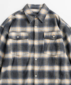【26AUTUMN PRE-ORDER】2WAY Check Overshirt