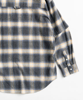 【26AUTUMN PRE-ORDER】2WAY Check Overshirt