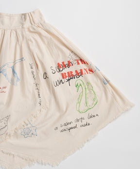 [2026Summer PRE-ORDER] Asymmetrical Wrap Print Skirt