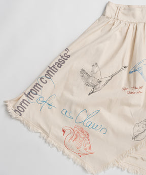 [2026Summer PRE-ORDER] Asymmetrical Wrap Print Skirt