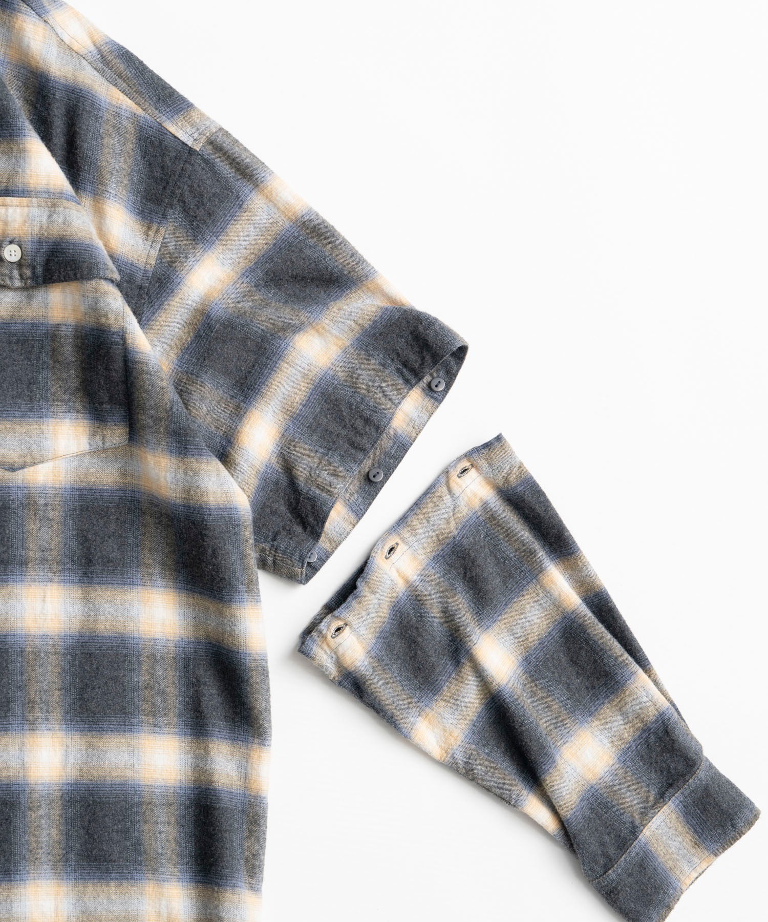 【26AUTUMN PRE-ORDER】2WAY Check Overshirt