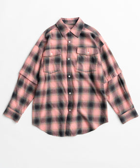 【26AUTUMN PRE-ORDER】2WAY Check Overshirt