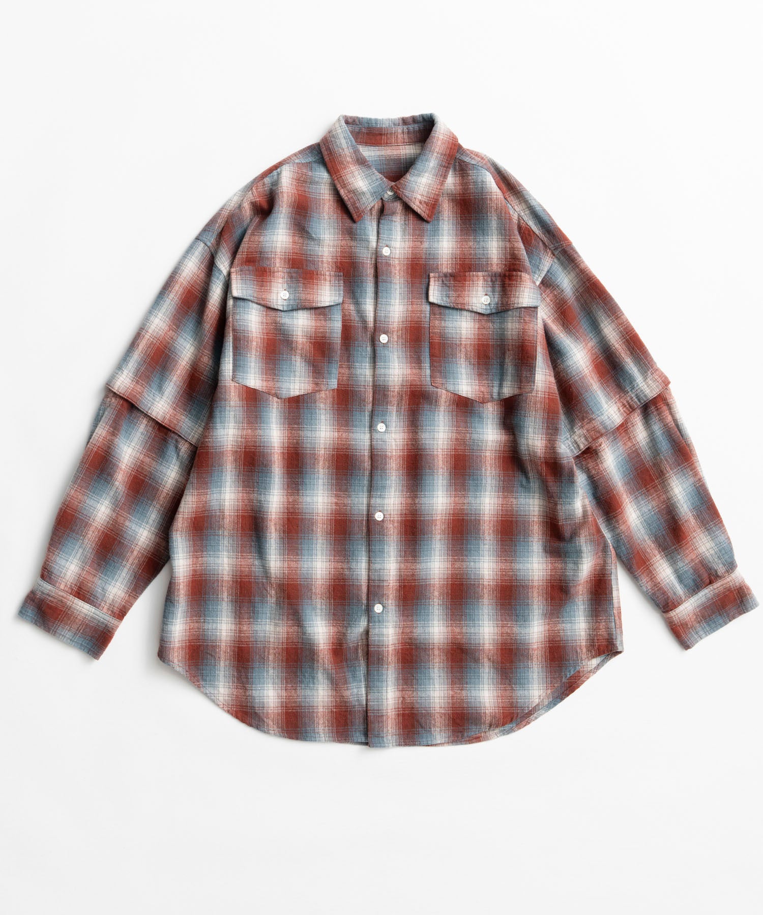 【26AUTUMN PRE-ORDER】2WAY Check Overshirt