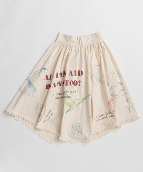 [2026Summer PRE-ORDER] Asymmetrical Wrap Print Skirt