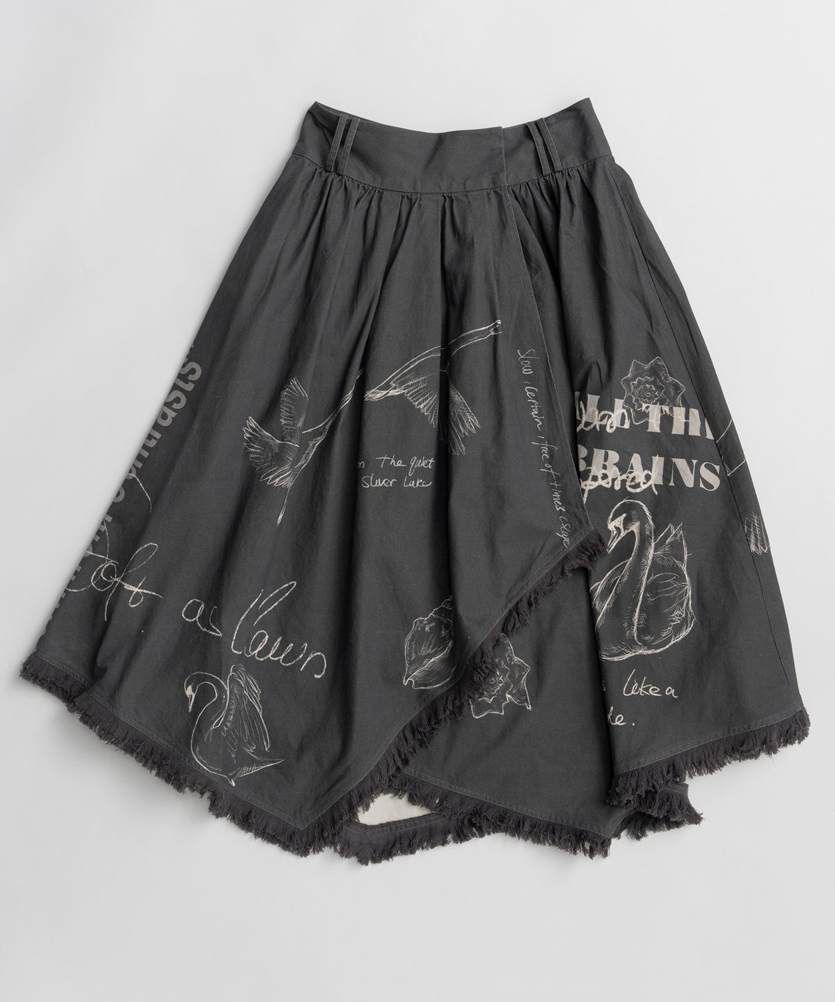 Asymmetrical Wrap Print Skirt