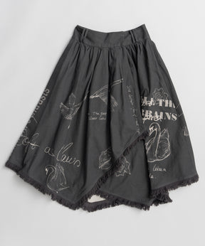 [2026Summer PRE-ORDER] Asymmetrical Wrap Print Skirt