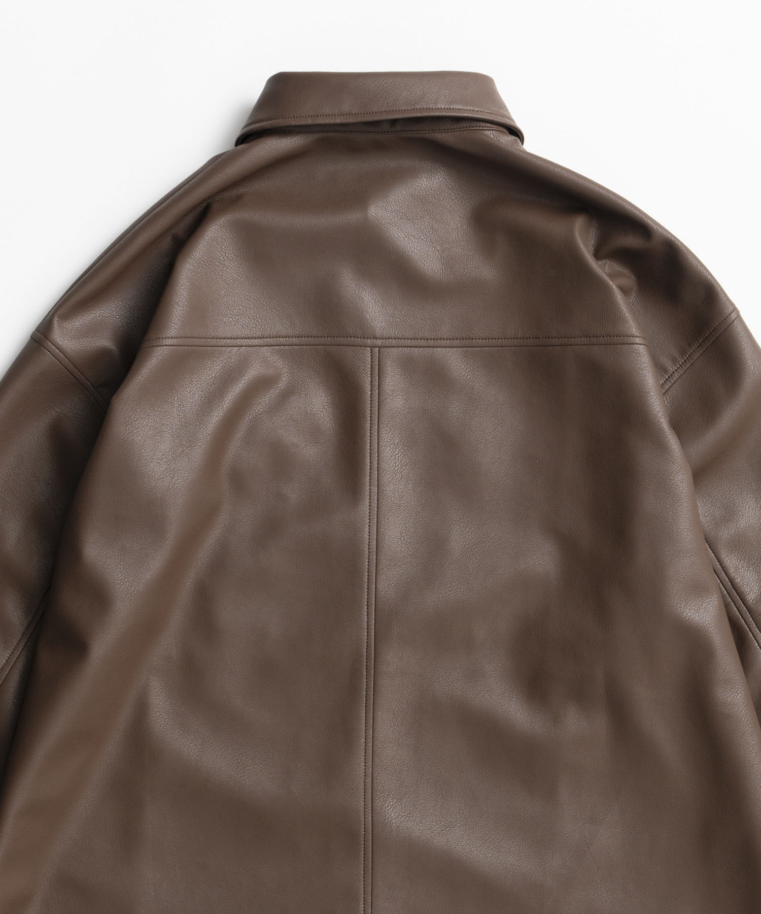 【26AUTUMN PRE-ORDER】Vegan Leather Overshirt
