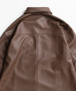 【26AUTUMN PRE-ORDER】Vegan Leather Overshirt