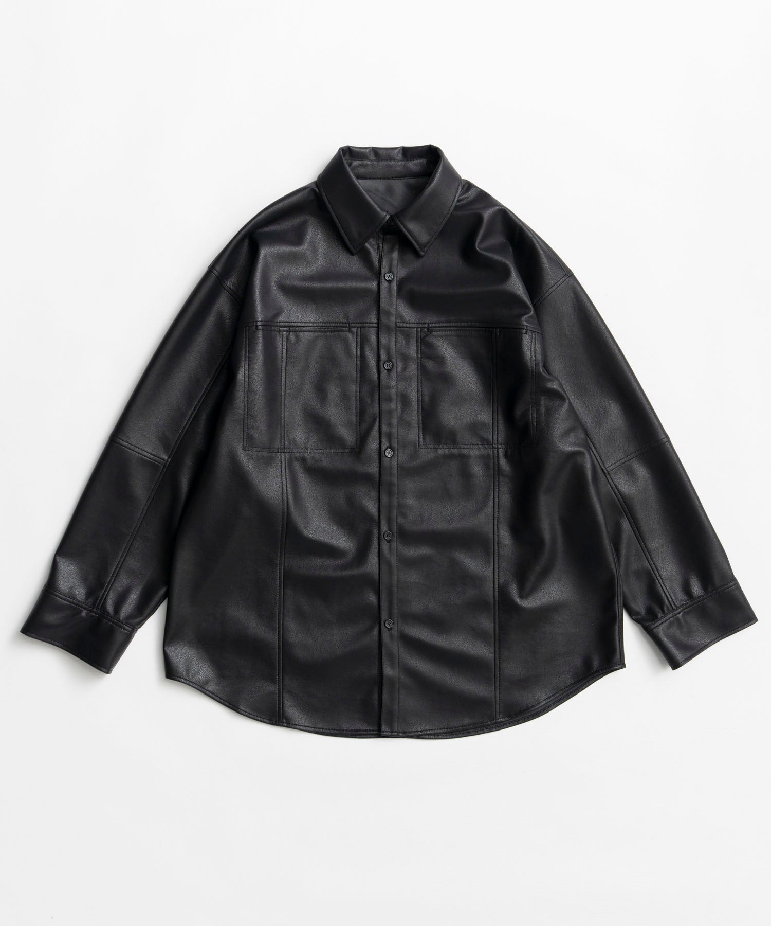 【26AUTUMN PRE-ORDER】Vegan Leather Overshirt