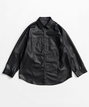 【26AUTUMN PRE-ORDER】Vegan Leather Overshirt