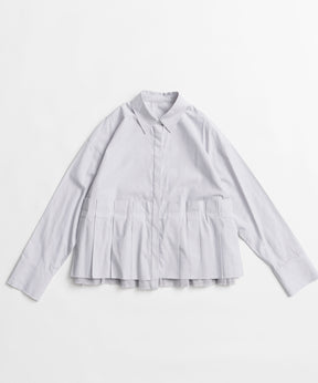 【26AUTUMN PRE-ORDER】Tuck Pleated Peplum Shirt