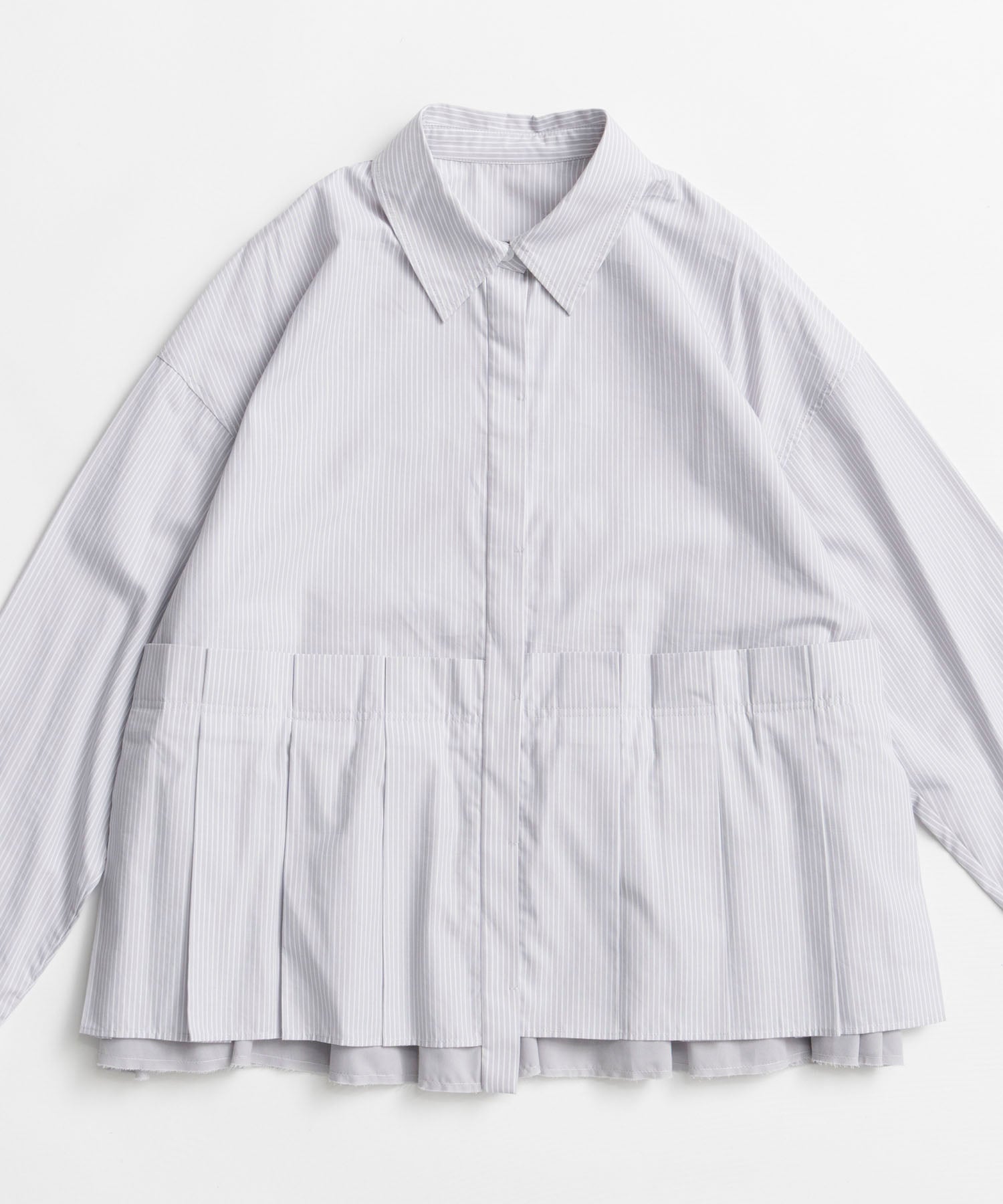 【26AUTUMN PRE-ORDER】Tuck Pleated Peplum Shirt
