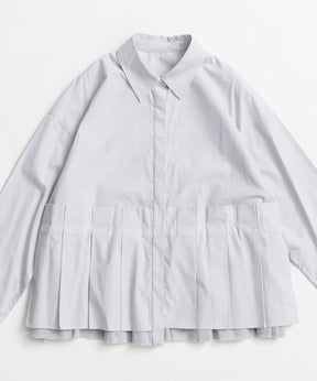 【26AUTUMN PRE-ORDER】Tuck Pleated Peplum Shirt
