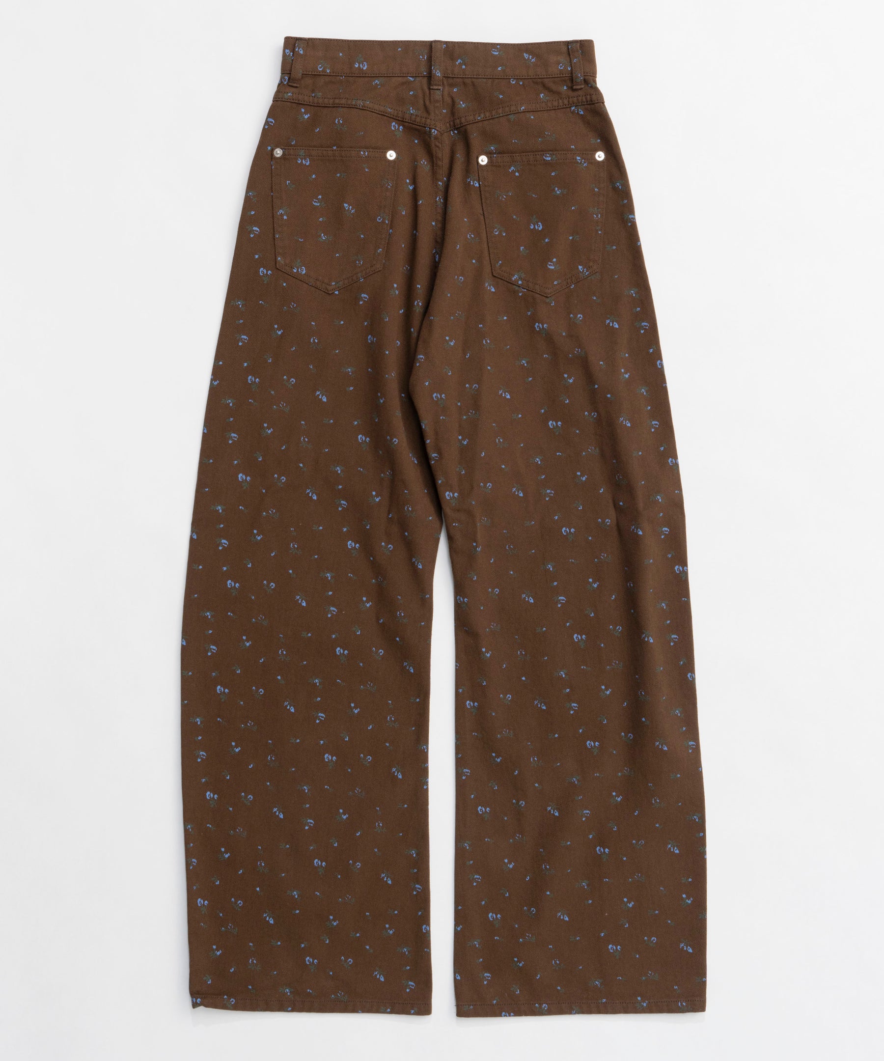 【25SPRING PRE-ORDER】Small Floral Pattern Curve Silhouette Pants