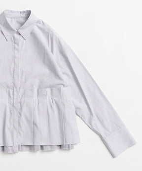 【26AUTUMN PRE-ORDER】Tuck Pleated Peplum Shirt