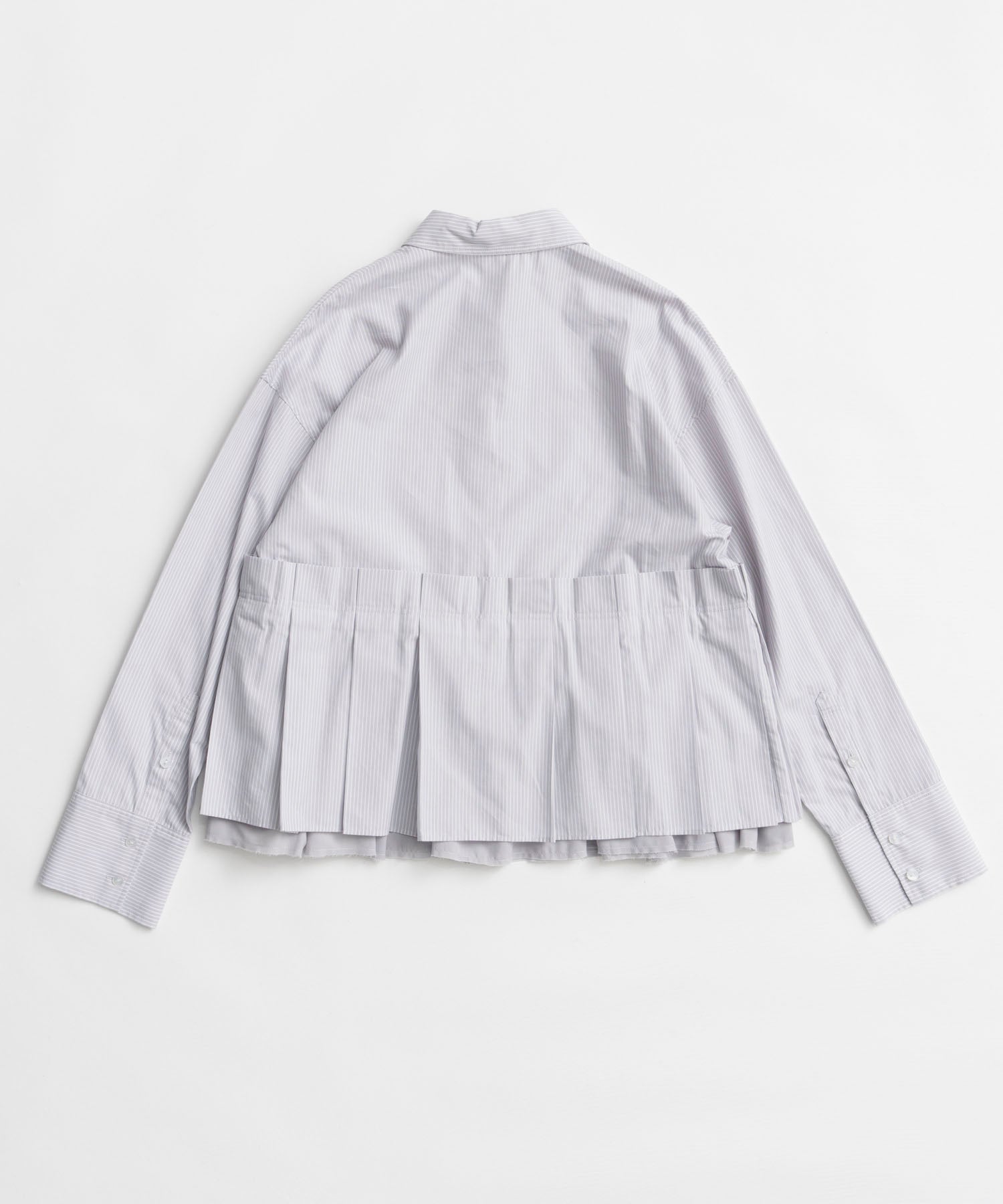 【26AUTUMN PRE-ORDER】Tuck Pleated Peplum Shirt