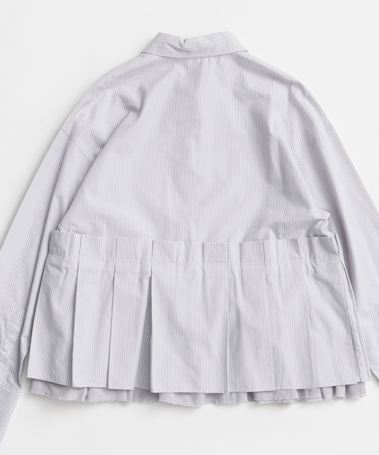 【26AUTUMN PRE-ORDER】Tuck Pleated Peplum Shirt