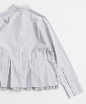 【26AUTUMN PRE-ORDER】Tuck Pleated Peplum Shirt