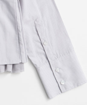 【26AUTUMN PRE-ORDER】Tuck Pleated Peplum Shirt