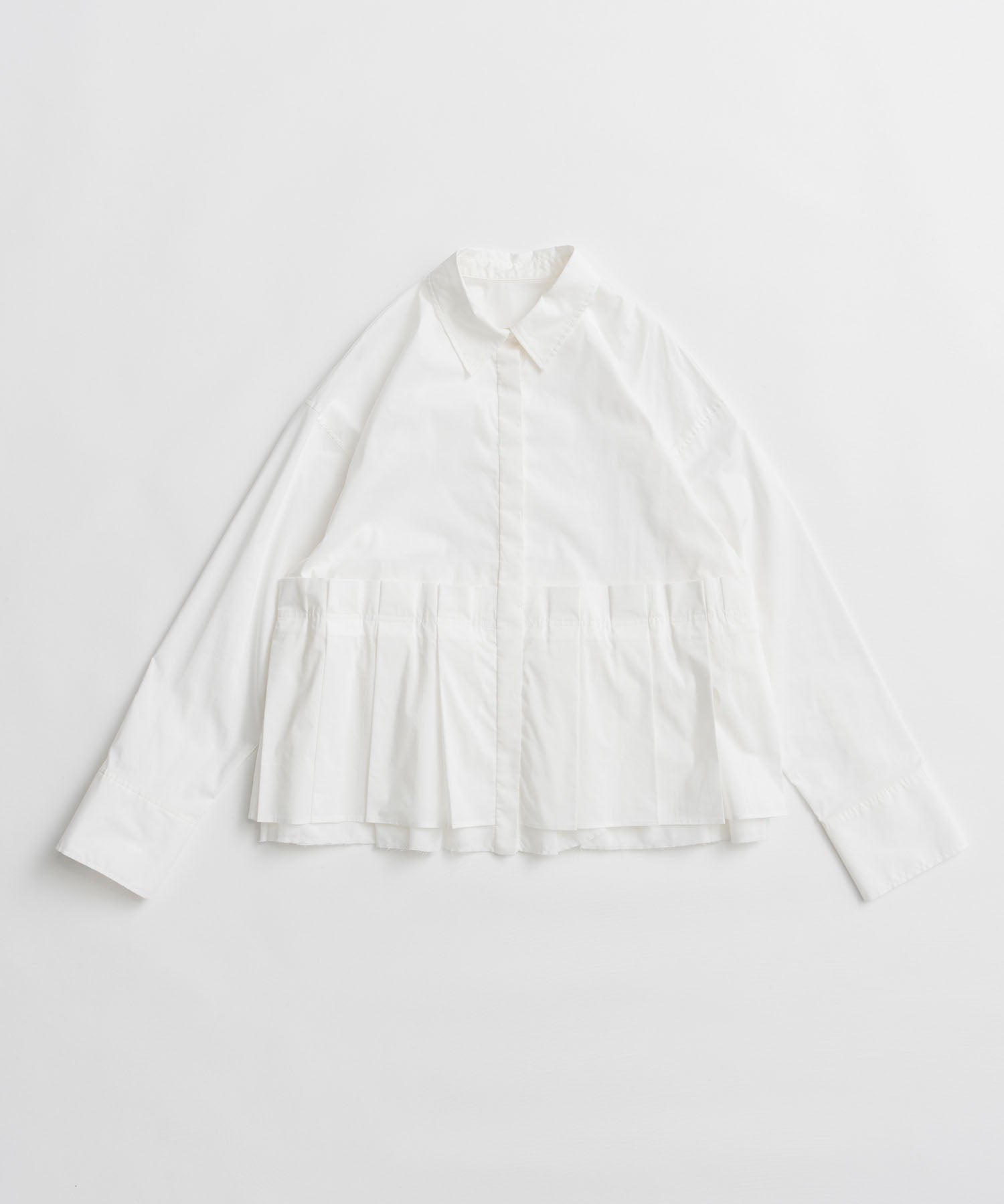 【26AUTUMN PRE-ORDER】Tuck Pleated Peplum Shirt