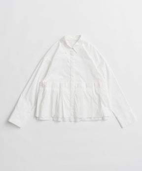 【26AUTUMN PRE-ORDER】Tuck Pleated Peplum Shirt