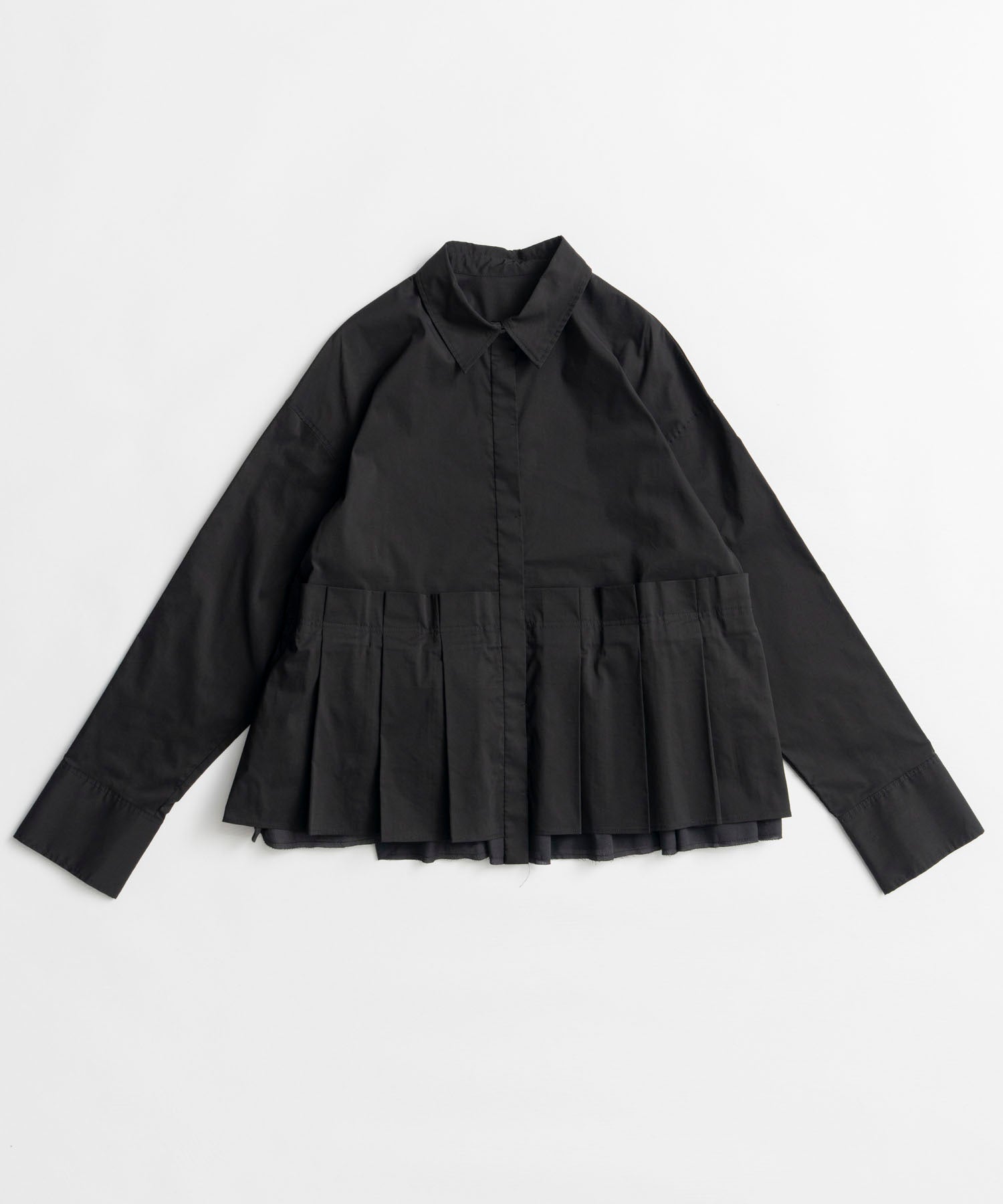 【26AUTUMN PRE-ORDER】Tuck Pleated Peplum Shirt