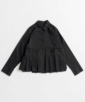 【26AUTUMN PRE-ORDER】Tuck Pleated Peplum Shirt