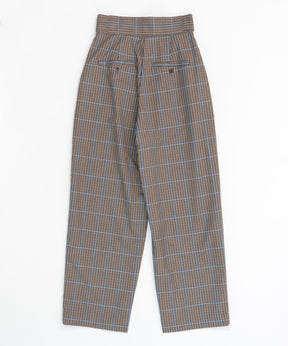 2WAY WAIST CHECKERED PANTS