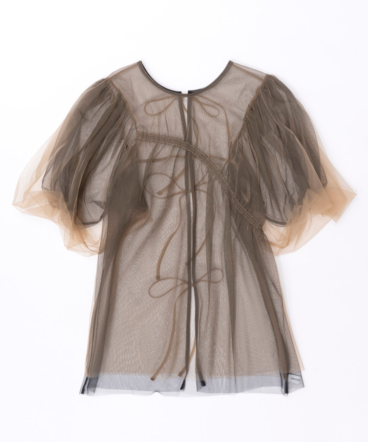【24SPRING PRE-ORDER】2way Tulle Puff Sleeve Tops