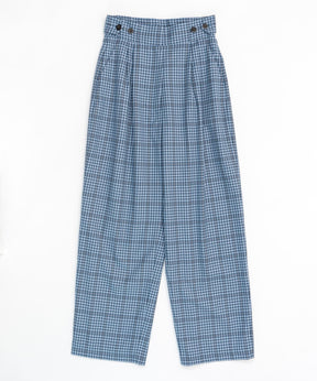 2WAY WAIST CHECKERED PANTS