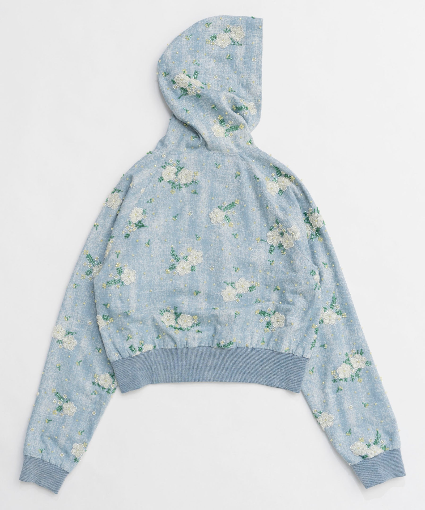 【25SPRING PRE-ORDER】Embroidery Flower Beads Hoodie