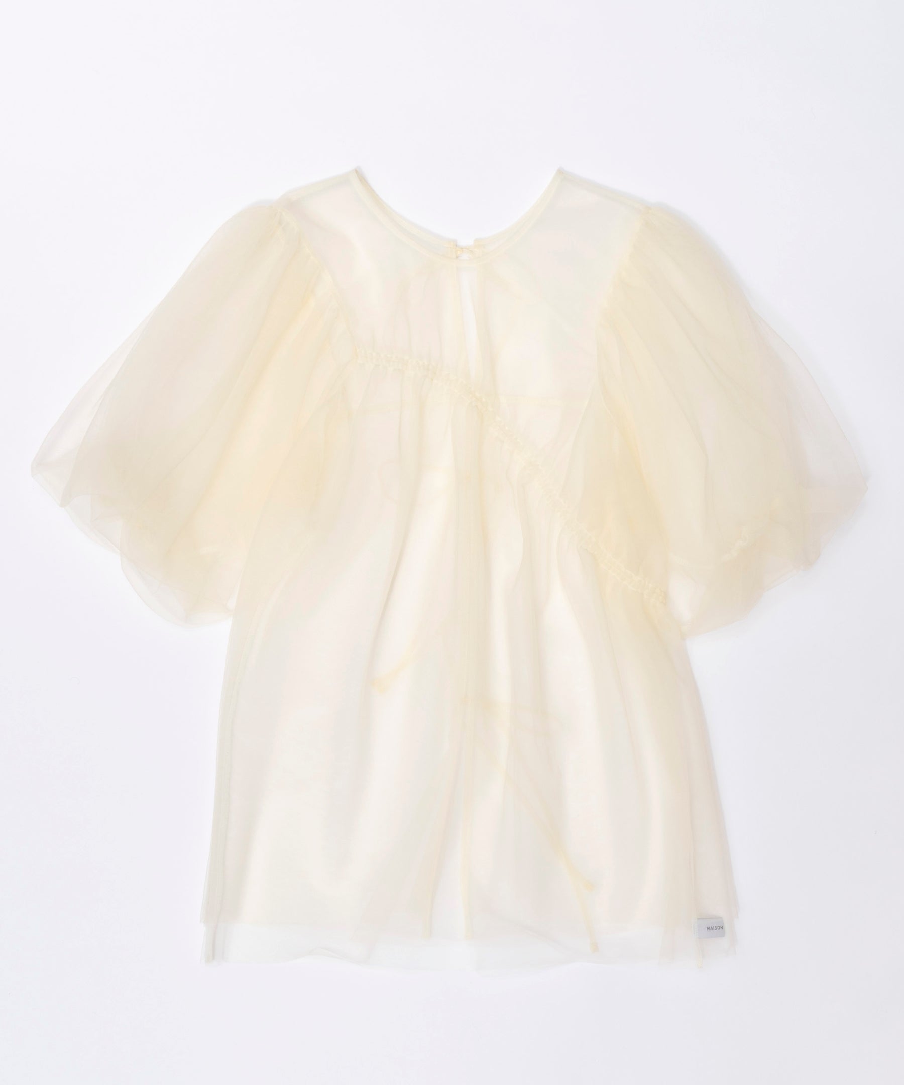 【24SPRING PRE-ORDER】2way Tulle Puff Sleeve Tops